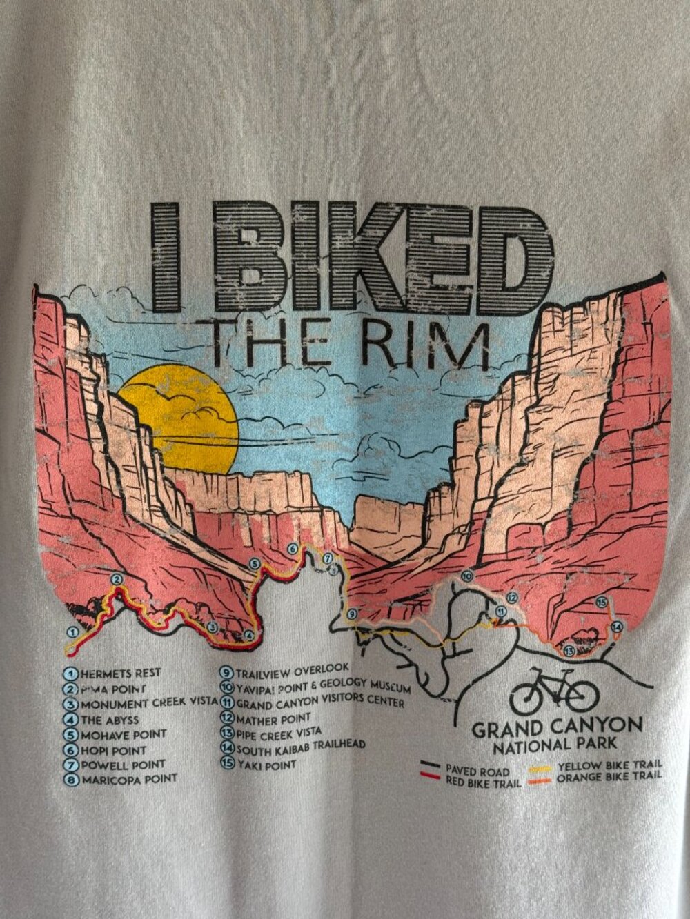 Grand Canyon I Biked The Rim Tee Small - Picture 5 of 5